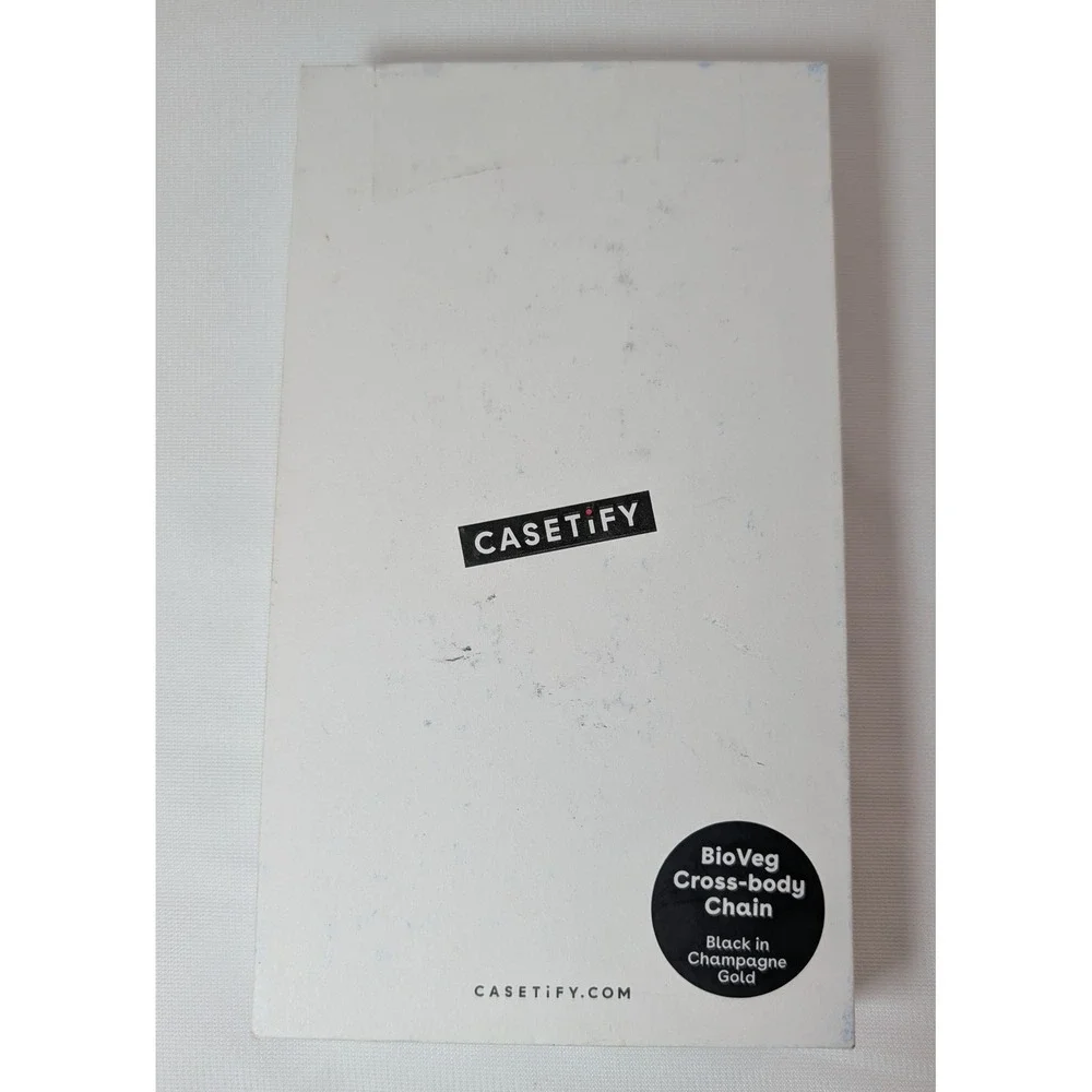 Casetify BioVeg Cross-body Chain Black Champagne Gold Phone Strap New